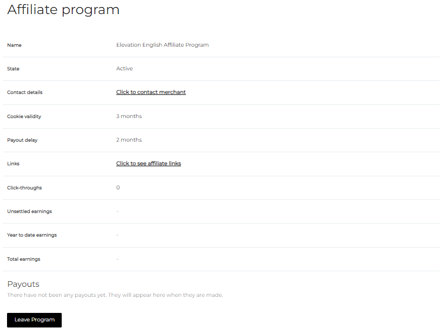 Elevation English Affiliate Program