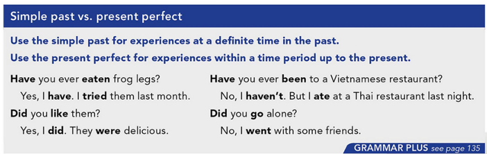 Interchange 2 Lesson 4A Grammar 1
